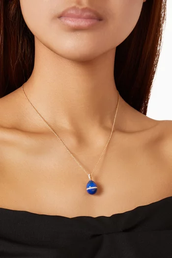 Forever Turquoise Egg Necklace in 18kt Gold