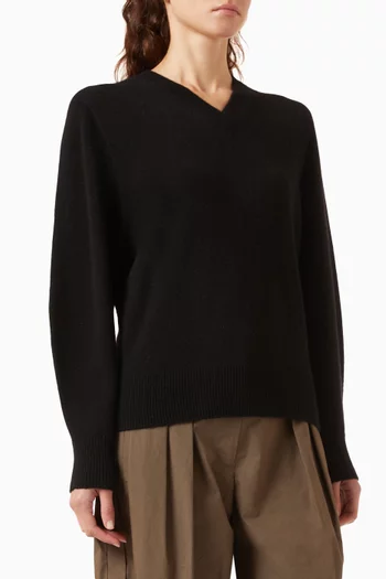 Sculptural-sleeve Sweater in Cashmere