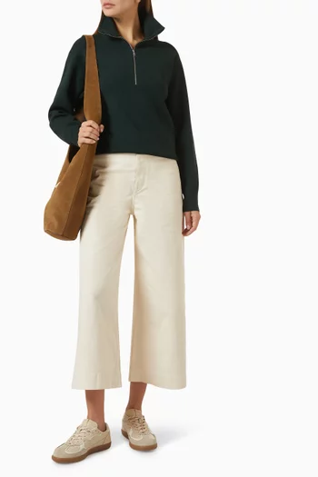 Mock-neck Sweater in Rayon-blend