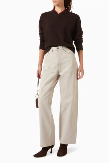 Layered V-neck Sweater in Merino Wool