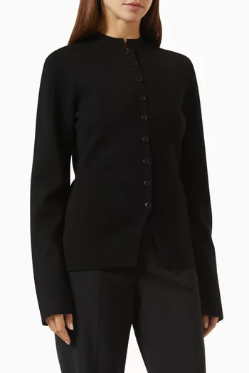 Stand-collar Cardigan