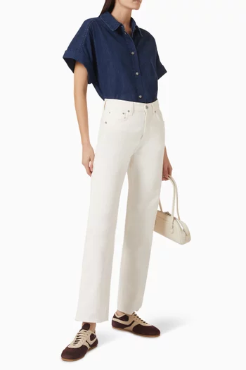 Short-sleeve Shirt in Denim