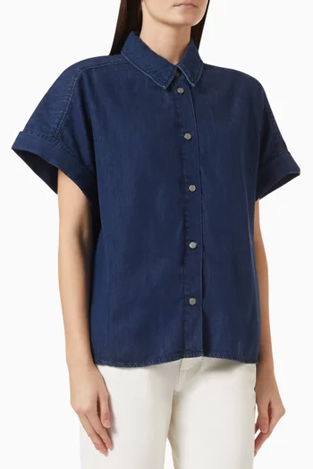 Short-sleeve Shirt in Denim