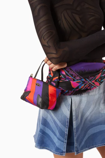 Small Borsa Tote Bag in Silk Twill
