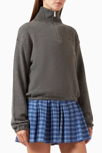 Half-zip Sweater in Wool-cashmere Blend