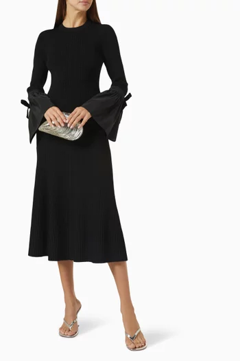 Maelle Midi Dress in Ribbed Knit