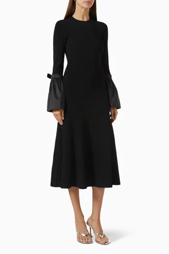 Maelle Midi Dress in Ribbed Knit