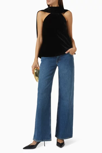 Scarlett Draped Cape Top in Velvet