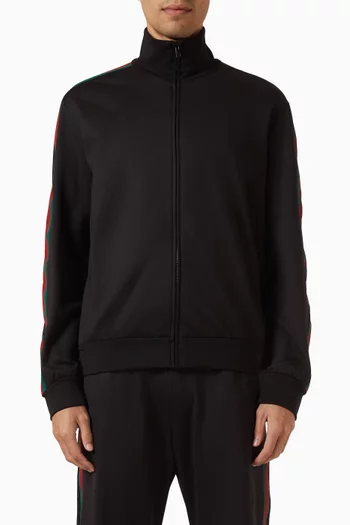 Shiny Zip Jacket in Technical-jersey