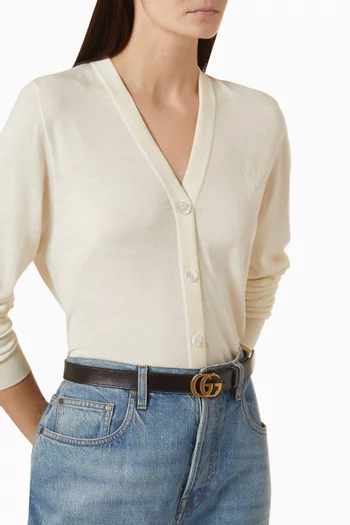 Cut GG Marmont Belt in Leather