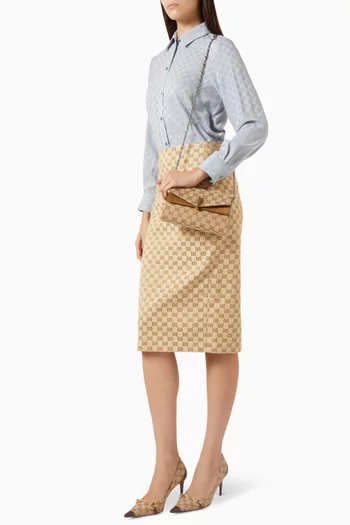 GG Jacquard Shirt in Silk
