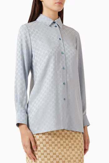 GG Jacquard Shirt in Silk