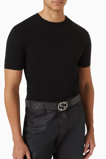 Reversible Belt in GG Canvas & Leather