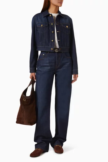 Cropped Jacket in Denim
