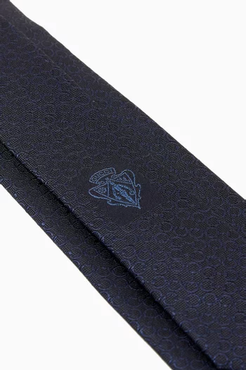 Horsebit Jacquard Tie in Silk