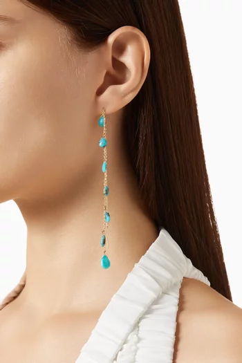 Joya Turquoise Drop Earrings in 18kt Gold