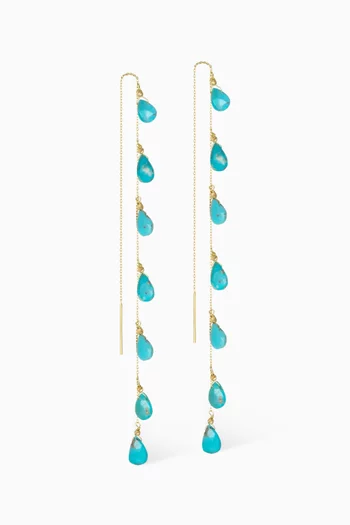 Joya Turquoise Drop Earrings in 18kt Gold