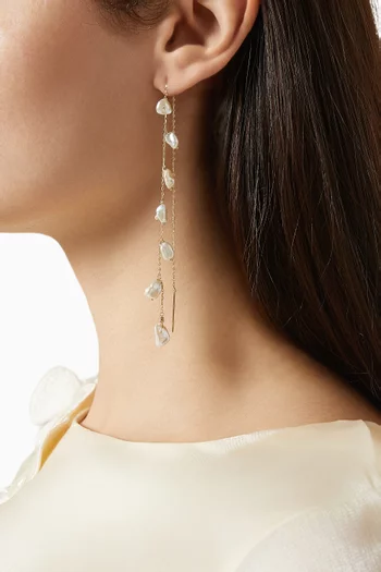 Joya Pearl Drop Earrings in 18kt Gold
