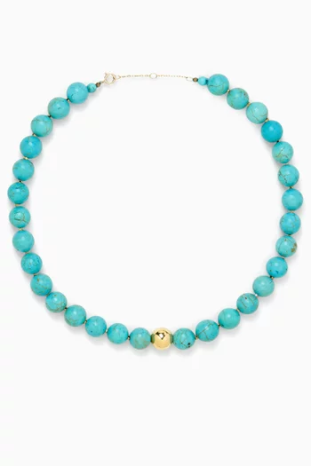 Simple Turquoise Choker in 18kt Gold