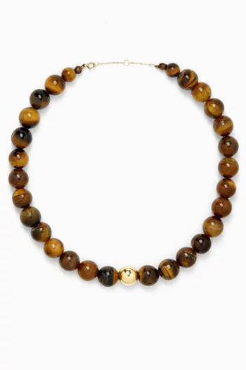 Tiger Eye Bubble Choker in 18kt Gold