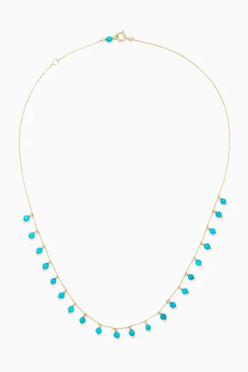 Confetti Turquoise Necklace in 18kt Gold