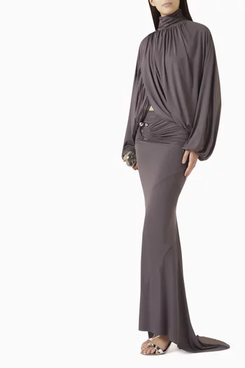 Floro Asymmetric Top in Stretch Jersey