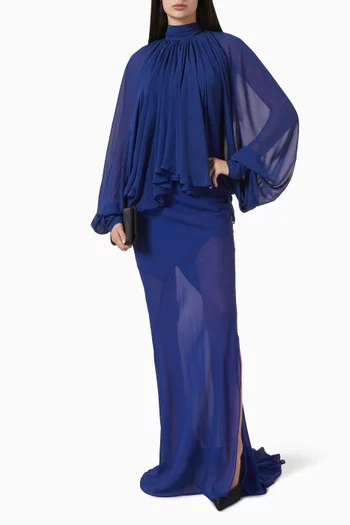 Aitana High-neck Top in Chiffon