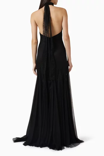 Elowen Halterneck Dress in Lace