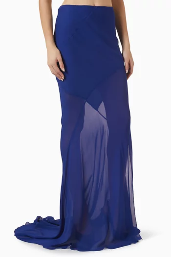 Oryx Asymmetric Skirt in Georgette