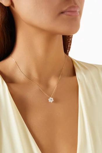 Ida Moonstone & Emerald Necklace in Gold