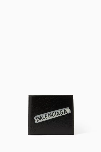 Shopper Square Folded Coin Wallet in Arena Lambskin