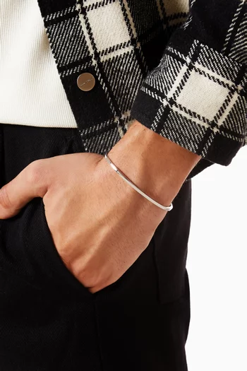 Bar Cuff in Sterling Silver