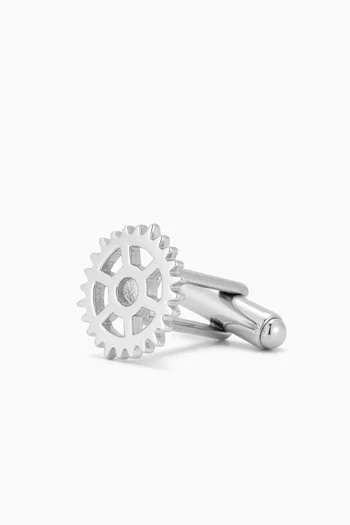 Cog Cufflinks in Sterling Silver