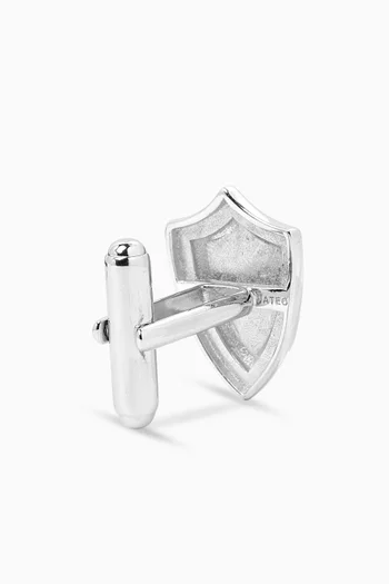 Stallion Shield Cufflinks in Sterling Silver
