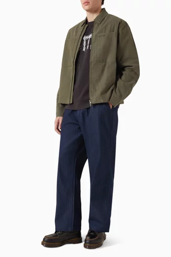 Pleated Pants in Cotton Twill