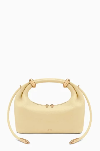 Ellie Metal Ring Embellished Top-handle Bag in Vegan Leather