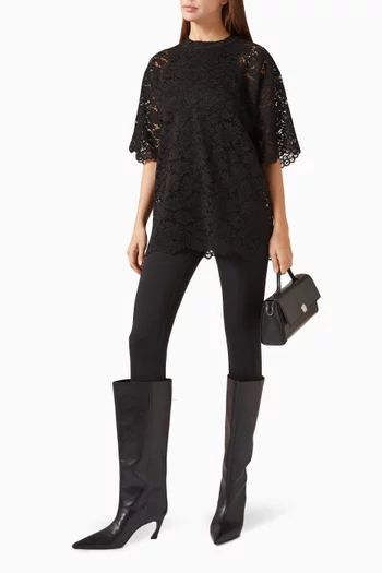 Zeina Scalloped Top in Lace