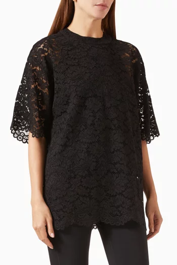 Zeina Scalloped Top in Lace