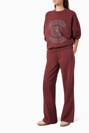 Kacey Wide-leg Sweatpants in Cotton-terry