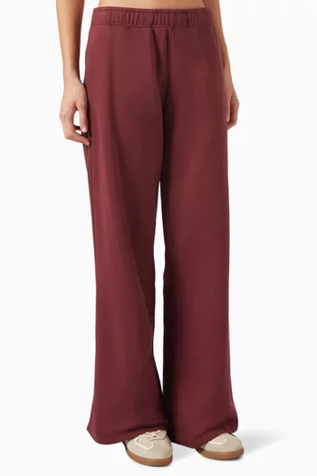 Kacey Wide-leg Sweatpants in Cotton-terry