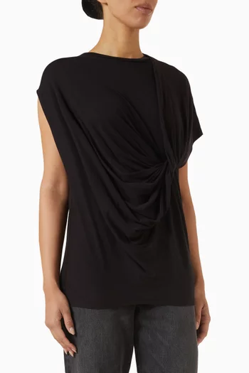 Milena Twist T-shirt in Cotton-blend