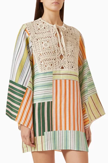 Abstracto Moza Mini Kaftan in Linen