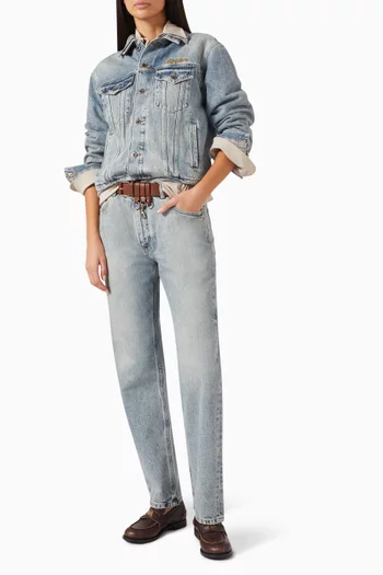 Five-pocket Jeans in Washed Denim