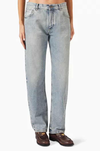 Five-pocket Jeans in Washed Denim