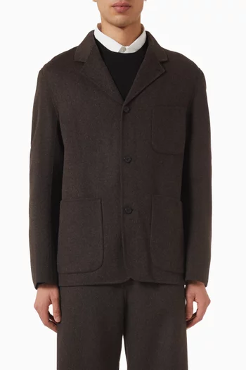 Relaxed Blazer in Double-faced Wool