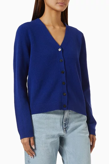 V-neck Cardigan in Merino Wool
