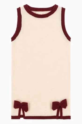 Alette Bow Dress in Wool