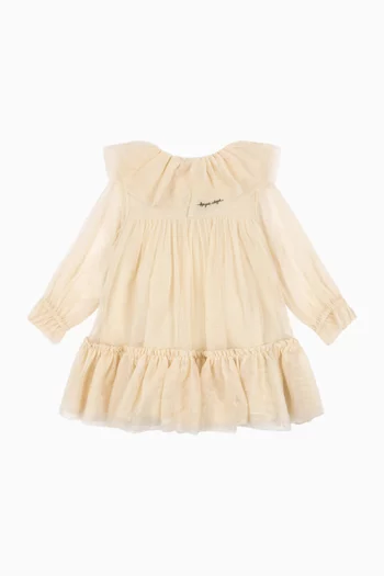 Velvet Bow Dress in Tulle