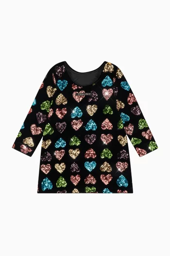 Cuore Sequin-embellished Dress in Velvet