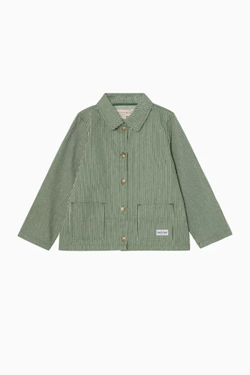 Luc Striped Shirt Jacket in Organic Cotton